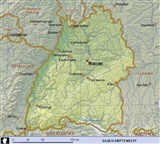 Баден-Вюртемберг (географическая карта)