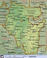 Башкирия (географическая карта)