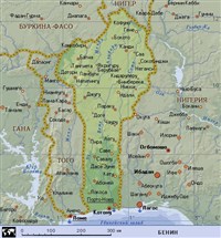 Бенин (географическая карта)