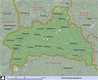 Брестская область (географическая карта)