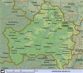 Брянская область (географическая карта)