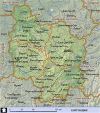 Бургундия (географическая карта)