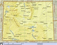 ВАЙОМИНГ (географическая карта)