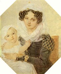ВОЛКОНСКАЯ Мария Николаевна (с сыном)