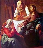 Вермер Ян (Христос у Марфы и Марии)