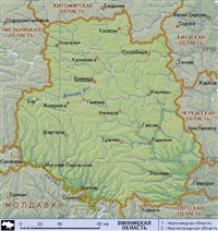 Винницкая область (географическая карта)