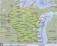 Висконсин (географическая карта)