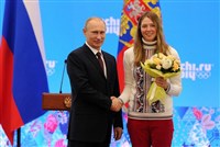 Владимир Путин и Алена Заварзина (2014)