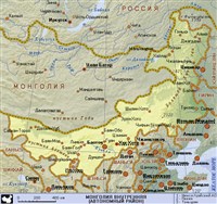 Внутренняя Монголия (географическая карта)