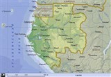 Габон (географическая карта)