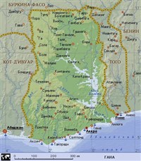 Гана (географическая карта)