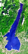 Гарда (озеро). Вид из космоса