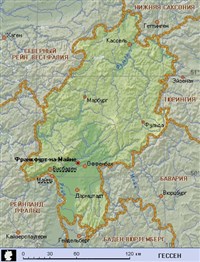 Гессен (географическая карта)