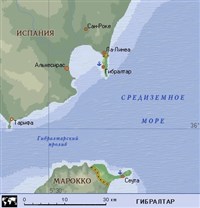Гибралтар (географическая карта)
