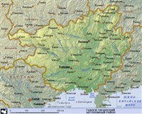 Гуанси-чжуанский автономный район (географическая карта)