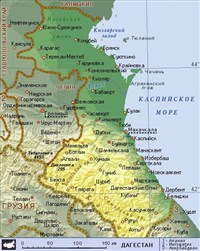 Дагестан (географическая карта)