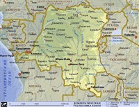 Демократическая Республика Конго (географическая карта)