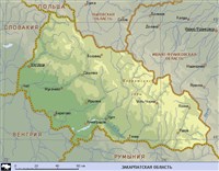 Закарпатская область (географическая карта)