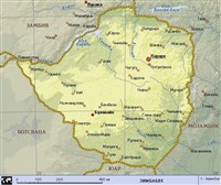 Зимбабве (географическая карта)