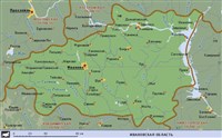 Ивановская область (географическая карта)