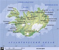Исландия (географическая карта)