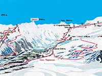 Кабардино-Балкария (схема горнолыжных трасс на Терсколе)