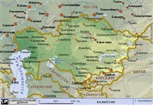 Казахстан (географическая карта)