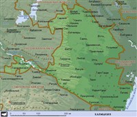 Калмыкия (географическая карта)