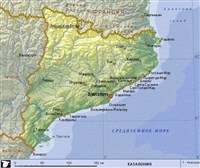 Каталония (географическая карта)