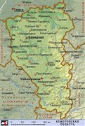 Кемеровская область (географическая карта)