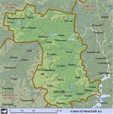 Коми-пермяцкий автономный округ (географическая карта)