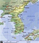 Корея (географическая карта)