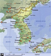 Корея (географическая карта)
