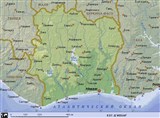 Кот-Д'Ивуар (географическая карта)