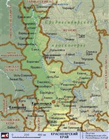 Красноярский край (географическая карта)