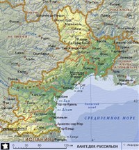 Лангедок-Руссильон (географическая карта)