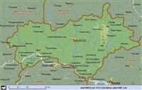 Марийская республика (географическая карта)