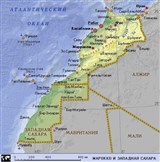 Марокко и Западная Сахара (географическая карта)