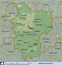 Минская область (географическая карта)