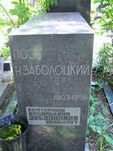 Могила Н. Заболоцкого (Новодевичье кладбище)