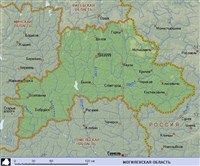 Могилевская область (географическая карта)