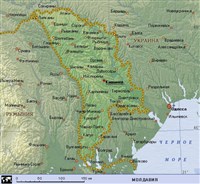Молдавия (географическая карта)
