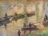 Моне Клод (Рыбаки на Сене под Пуасси)