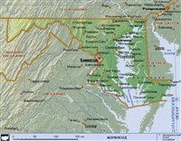 Мэриленд (географическая карта)