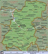 Нижегородская область (географическая карта)