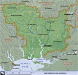 Николаевская область (географическая карта)