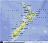 Новая Зеландия (географическая карта)