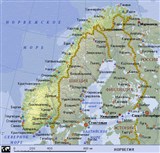 Норвегия (географическая карта)