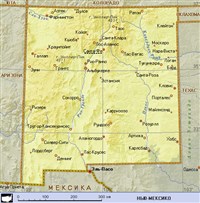 Нью-Мексико (географическая карта)
