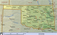 Оклахома (географическая карта)
